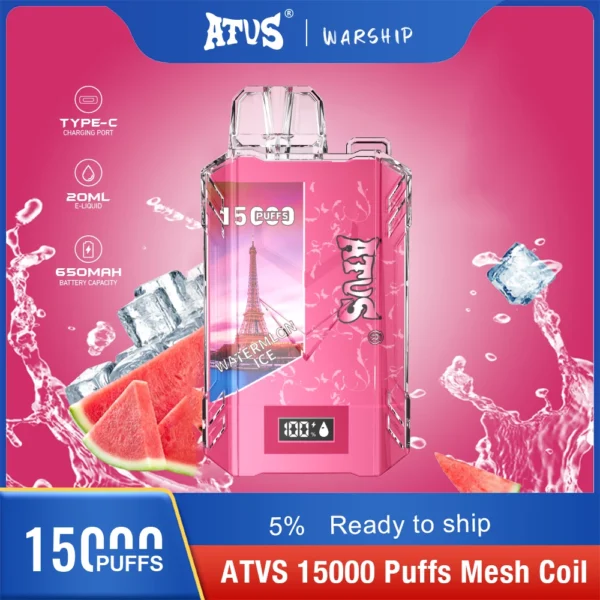 Atvs 15000 Puffs 5% Oplaadbare wegwerpvapes-pen met laag nicotinegehalte, bulk kopen groothandel - FishVape - 6