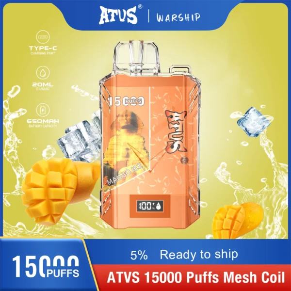 Atvs 15000 Puffs 5% Oplaadbare wegwerpvapes-pen met laag nicotinegehalte, bulk kopen groothandel - FishVape - 5
