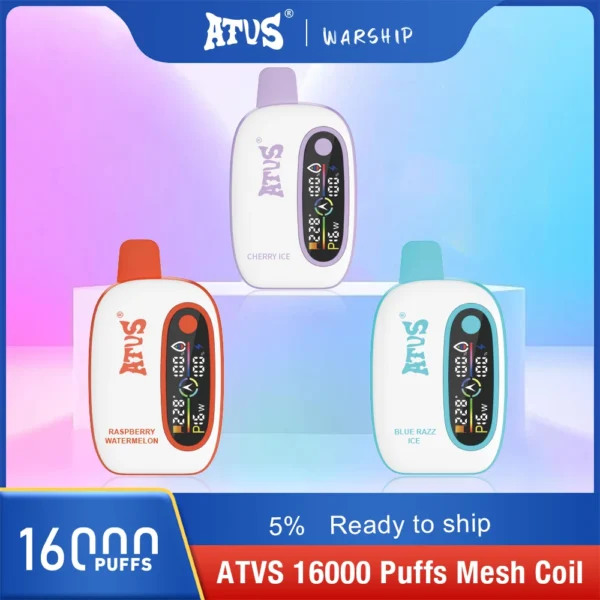 Atvs 16000 Puffs 2% 5% Low Nicotine Rechargeable Disposable Vapes Pen Bulk Buy Wholesale - FishVape - 1