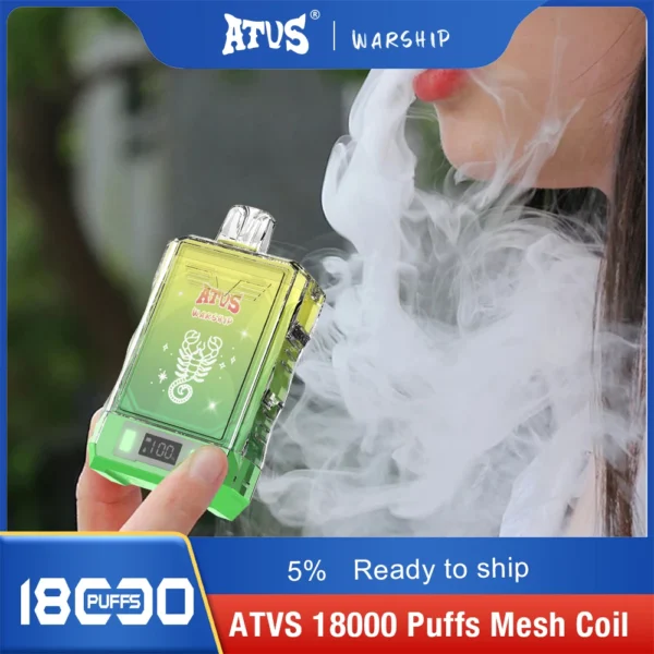 Atvs Warship 18000 Puffs 5% Genopladelige engangsvapes med lav nikotinindhold Pen Bulk Køb Engros - FishVape - 3
