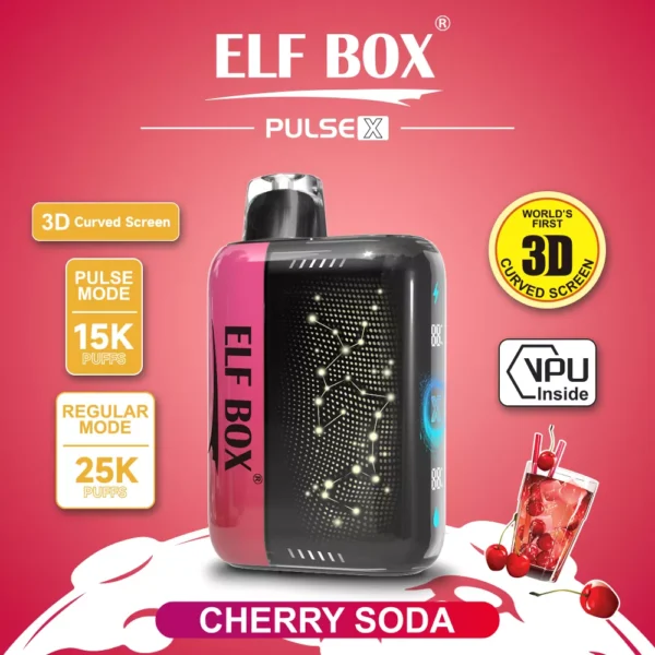 Elf Box Pulse X 25000 Puffs Dual Mesh 0% 2% 3% 5% Low Nicotine 3D Curved LED Screen Rechargeable Disposable Vapes Pen Bulk Buy Wholesale - FishVape - 4