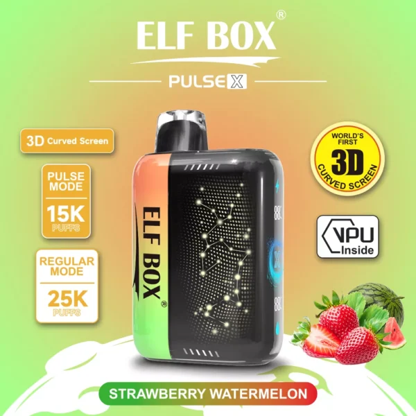 Elf Box Pulse X 25000 Puffs Dual Mesh 0% 2% 3% 5% Low Nicotine 3D Curved LED Screen Rechargeable Disposable Vapes Pen Bulk Buy Wholesale - FishVape - 5