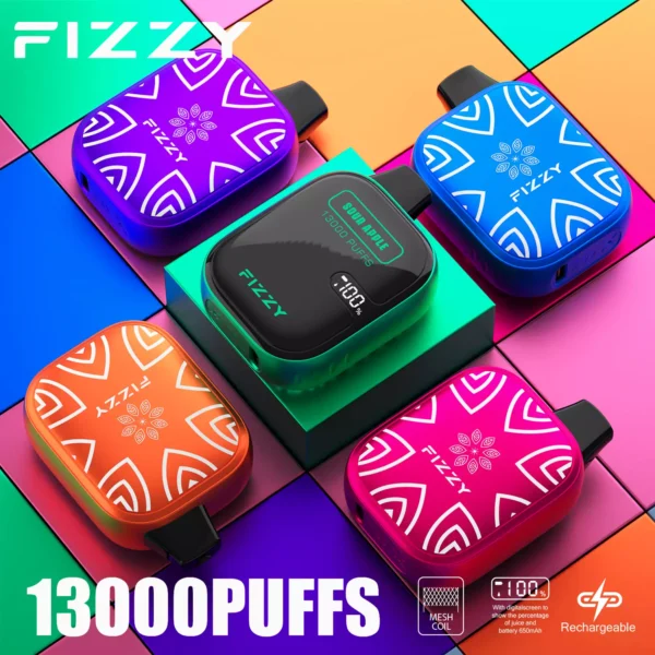Fizzy Boom 13000 Puffs 2% 5% Low Nicotine Rechargeable Disposable Vapes Pen Bulk Buy Wholesale - FishVape - 1