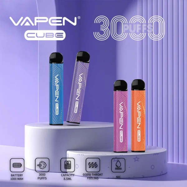 VAPEN Cube 3000 trekjes 2% 5% Oplaadbare wegwerpvapes-pen met laag nicotinegehalte Bulk kopen groothandel - FishVape - 1