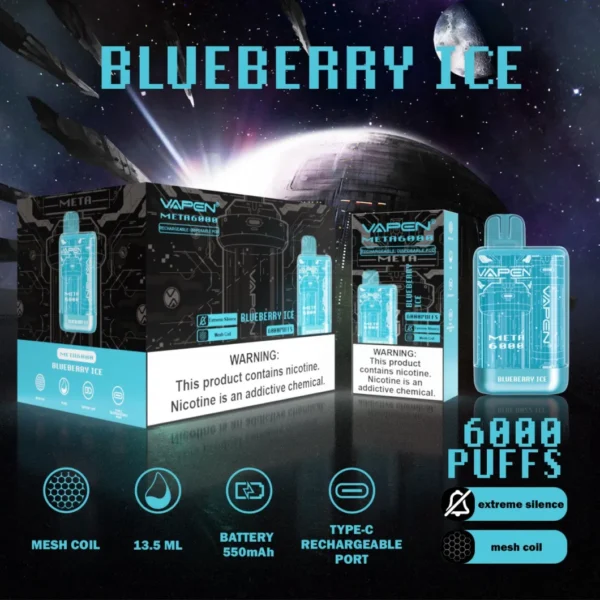 VAPEN Meta 6000 Rookwolken 2% 5% Oplaadbare wegwerpvapes-pen met laag nicotinegehalte Bulk Koop groothandel - FishVape - 9