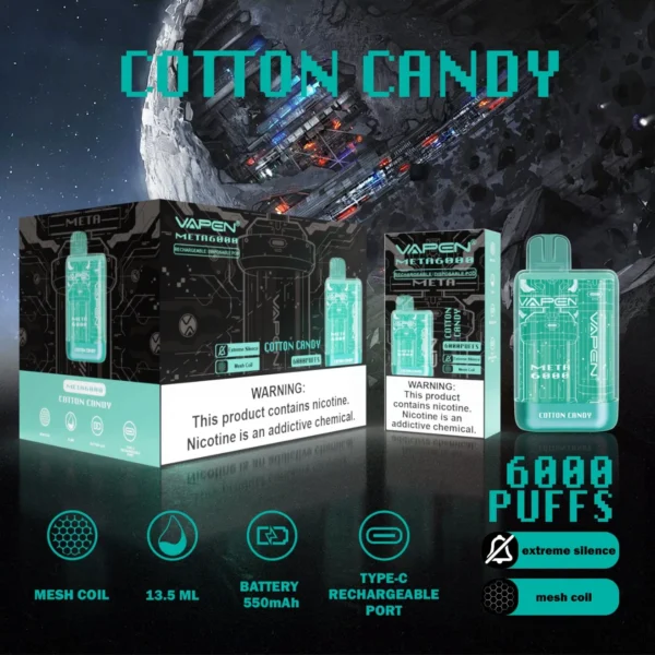 VAPEN Meta 6000 Rookwolken 2% 5% Oplaadbare wegwerpvapes-pen met laag nicotinegehalte Bulk Koop groothandel - FishVape - 3