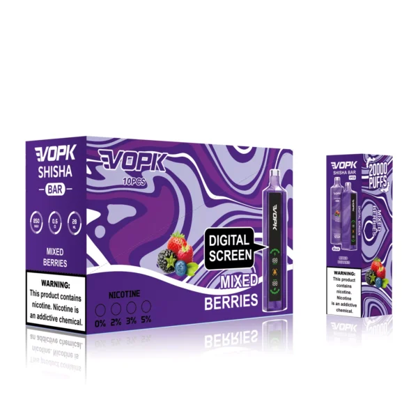 VOPK Shisha Bar 20000 Puffs 0% 2% 3% 5% Low Nicotine Rechargeable Disposable Vapes Pen Bulk Buy Wholesale - FishVape - 5