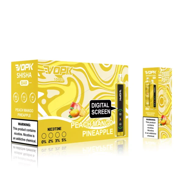 VOPK Shisha Bar 20000 Puffs 0% 2% 3% 5% Low Nicotine Rechargeable Disposable Vapes Pen Bulk Buy Wholesale - FishVape - 3