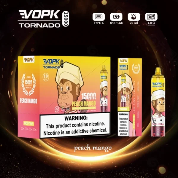 VOPK Tornado 15000 Puffs 0% 2% 3% 5% Stylo vape jetable rechargeable à faible teneur en nicotine en vrac Acheter en gros - FishVape - 2