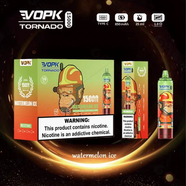 VOPK Tornado 15000 Puffs 0% 2% 3% 5% Stylo vape jetable rechargeable à faible teneur en nicotine en vrac Acheter en gros - FishVape - 3