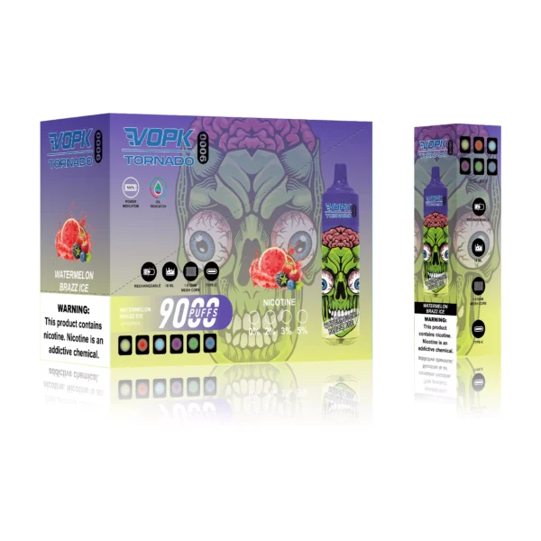 VOPK Tornado 9000 Puffs 0% 2% 3% 5% Nikotinarm, wiederaufladbar, Einweg-Vapes, Pen, Großpackung, Großhandel kaufen – FishVape – 7