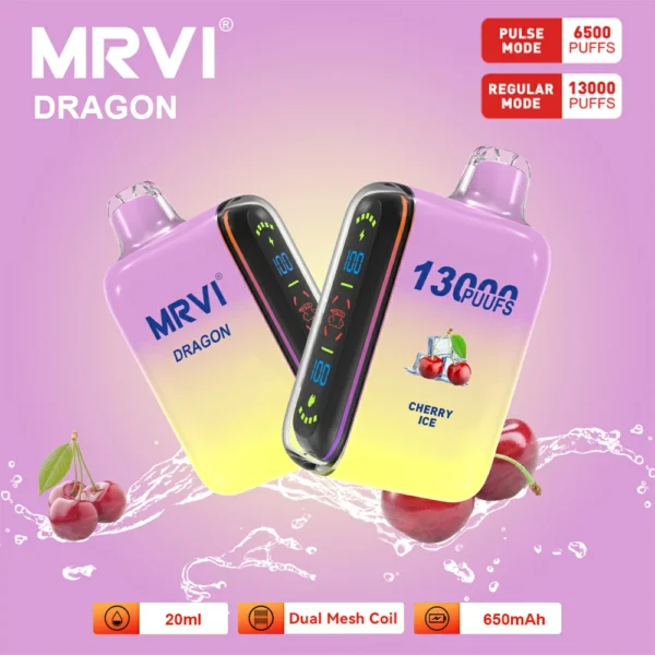MRVI Dragon 13000 Puffs Двойная сетка с цифровым экраном 2% 5% Перезаряжаемая одноразовая ручка для вейпов с низким содержанием никотина Купить оптом - FishVape - 7