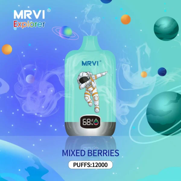 MRVI Explorer 12000 Puffs Цифровой экран 2% 3% 5% Перезаряжаемая одноразовая ручка для электронных сигарет с низким содержанием никотина Купить оптом - FishVape - 4