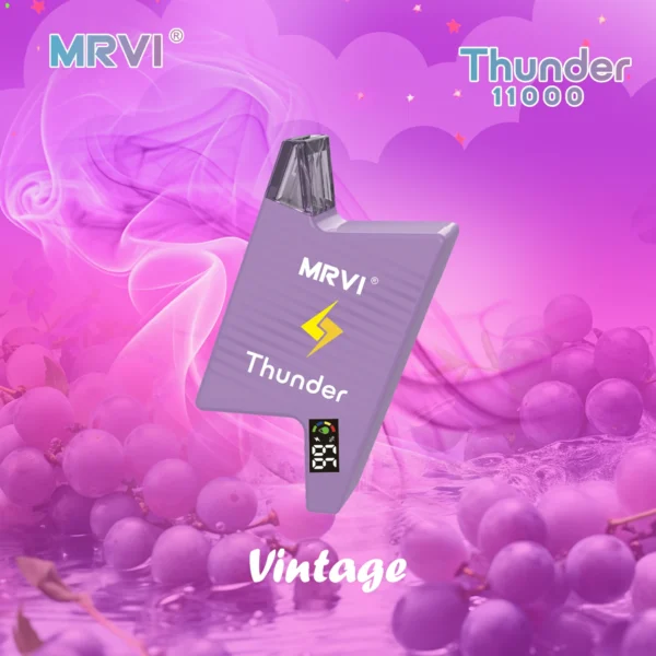 MRVI Thunder 11000 Puffs Tela Digital 2% 3% 5% Baixa Nicotina Recarregável Vapes Descartáveis ​​Pen Bulk Comprar Atacado - FishVape - 5