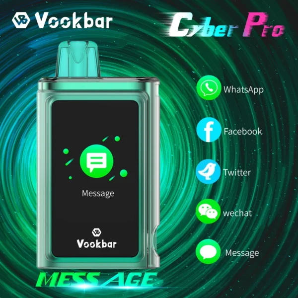 Vookbar Cyber ​​Pro 30000 Puff Dual Mesh Touch Screen 0% 2% 3% 5% Penna per vaporizzatori usa e getta ricaricabile a basso contenuto di nicotina all'ingrosso Acquista all'ingrosso - FishVape - 1