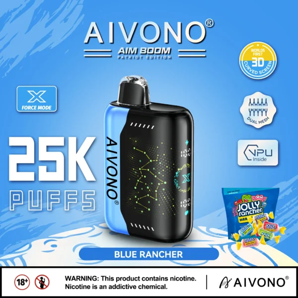 AIVONO AIM BOOM 25000 Rookwolken Dual Mesh digitaal scherm 0% 2% 3% 5% Oplaadbare wegwerpvapes-pen met laag nicotinegehalte Bulk kopen groothandel - FishVape - 8