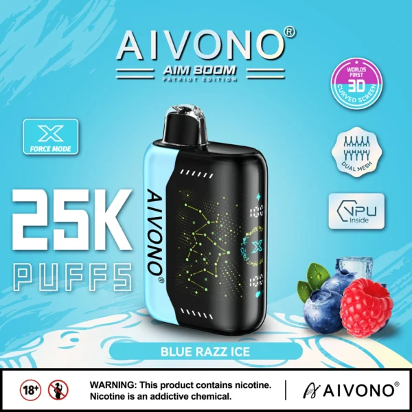 AIVONO AIM BOOM 25000 Rookwolken Dual Mesh digitaal scherm 0% 2% 3% 5% Oplaadbare wegwerpvapes-pen met laag nicotinegehalte Bulk kopen groothandel - FishVape - 6