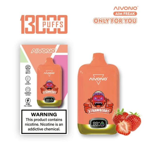 AIVONO AIM FREAK 13000 Puffs Digital Screen 0% 2% 3% 5% Nikotynowy akumulator Jednorazowy długopis Vapes Kup hurtowo - FishVape - 8