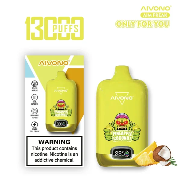 AIVONO AIM FREAK 13000 Puffs Digital Screen 0% 2% 3% 5% Nikotynowy akumulator Jednorazowy długopis Vapes Kup hurtowo - FishVape - 5