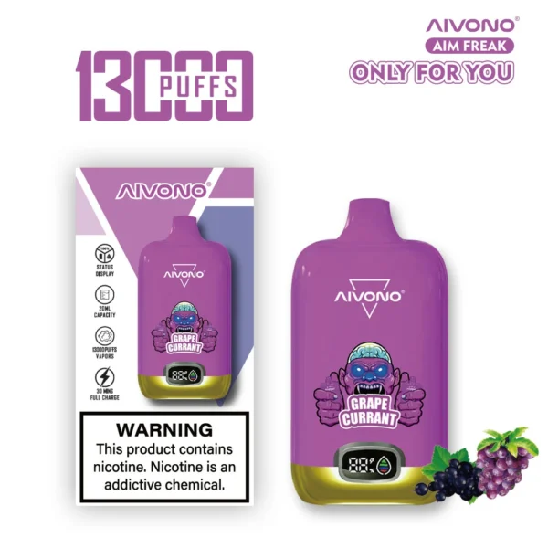 AIVONO AIM FREAK 13000 Puffs Digital Screen 0% 2% 3% 5% Nikotynowy akumulator Jednorazowy długopis Vapes Kup hurtowo - FishVape - 6