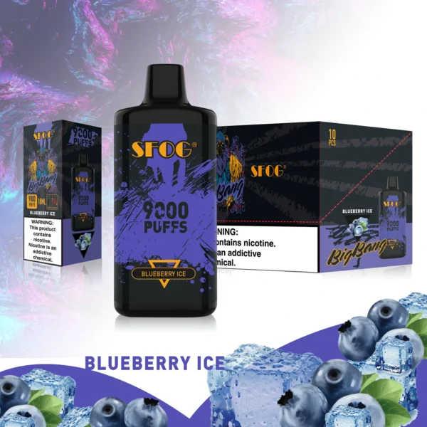 SFOG BIG BANG 9000 Puffs 0% 2% 3% 5% Genopladelige engangsvapes med lavt nikotinindhold Pen Bulk Køb Engros - FishVape - 8