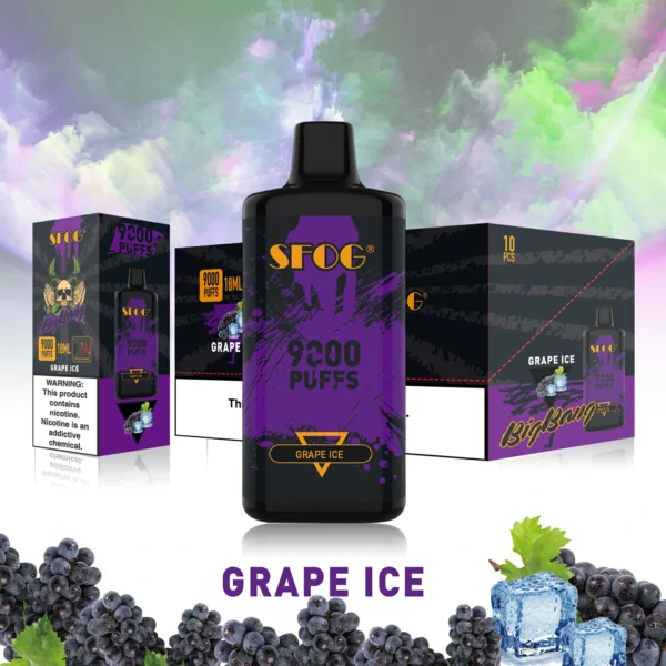 SFOG BIG BANG 9000 Puffs 0% 2% 3% 5% Genopladelige engangsvapes med lav nikotinindhold Pen Bulk Køb Engros - FishVape - 7