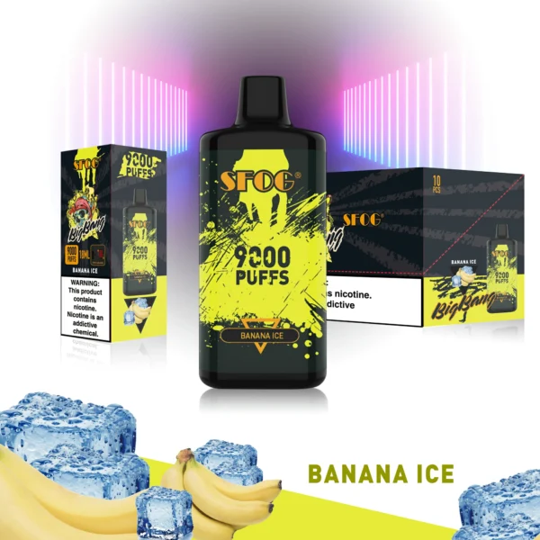 SFOG BIG BANG 9000 Puffs 0% 2% 3% 5% Genopladelige engangsvapes med lavt nikotinindhold Pen Bulk Køb Engros - FishVape - 4