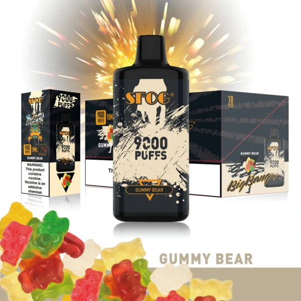 SFOG BIG BANG 9000 Puffs 0% 2% 3% 5% Genopladelige engangsvapes med lavt nikotinindhold Pen Bulk Køb Engros - FishVape - 3