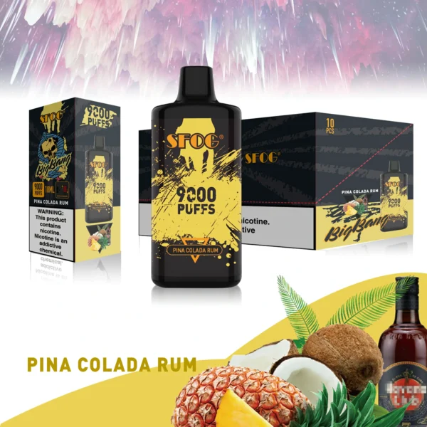 SFOG BIG BANG 9000 Puffs 0% 2% 3% 5% Genopladelige engangsvapes med lavt nikotinindhold Pen Bulk Køb Engros - FishVape - 12