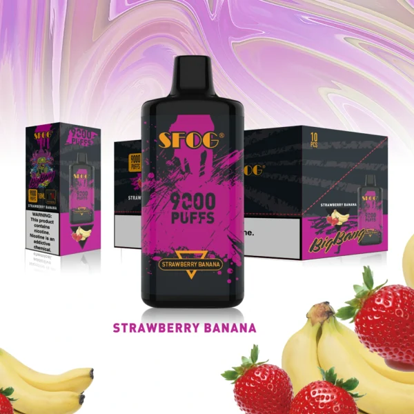 SFOG BIG BANG 9000 Puffs 0% 2% 3% 5% Genopladelige engangsvapes med lavt nikotinindhold Pen Bulk Køb Engros - FishVape - 10