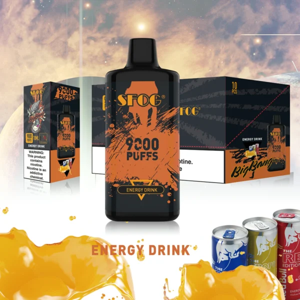 SFOG BIG BANG 9000 Puffs 0% 2% 3% 5% Genopladelige engangsvapes med lavt nikotinindhold Pen Bulk Køb Engros - FishVape - 9