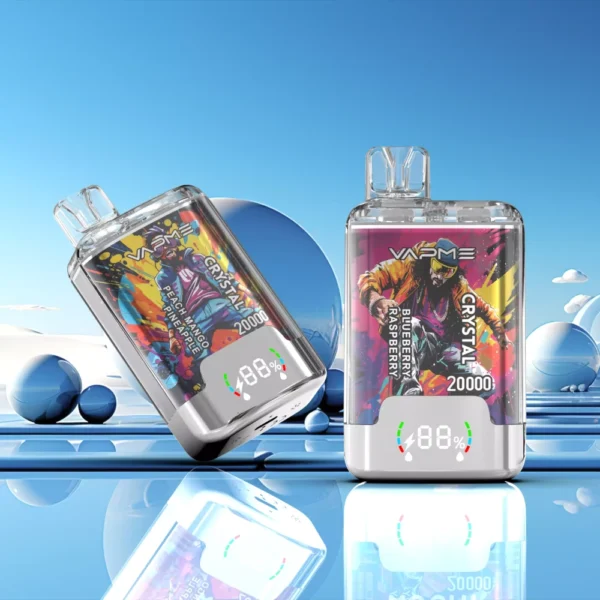 VAPME Crystal 20000 Puffs kahekordse maitsega digitaalne ekraan 2% madala nikotiinisisaldusega laetav ühekordne Vapes pliiats hulgimüük - FishVape - 1