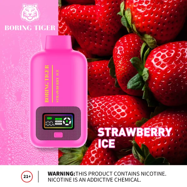 VASY Boring Tiger 25000 Puffs Digital Screen 4 Mesh Coil 50mg Low Nicotine Rechargeable Disposable Vapes Pen Bulk Buy Wholesale - FishVape - 5