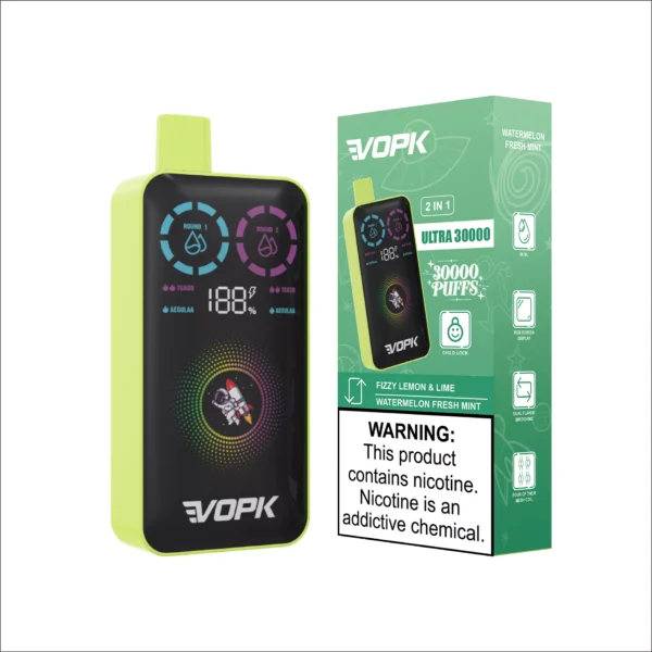 VOPK ULTRA 30000 Puffs Double Flavour Dual Mesh Digital Screen 2% Low Nicotine Rechargeable Disposable Vapes Pen Bulk Buy Wholesale - FishVape - 8